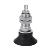 PA - Deep recessed suction cup - stationary top vacuum port assembly