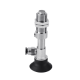 PD - Deep concave vacuum suction cup - spring type side vacuum port assembly